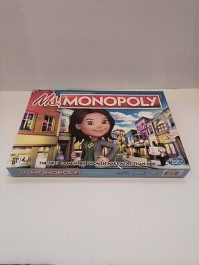 Ms. Monopoly Board Game Hasbro Gaming Collectors Women Investors Complete